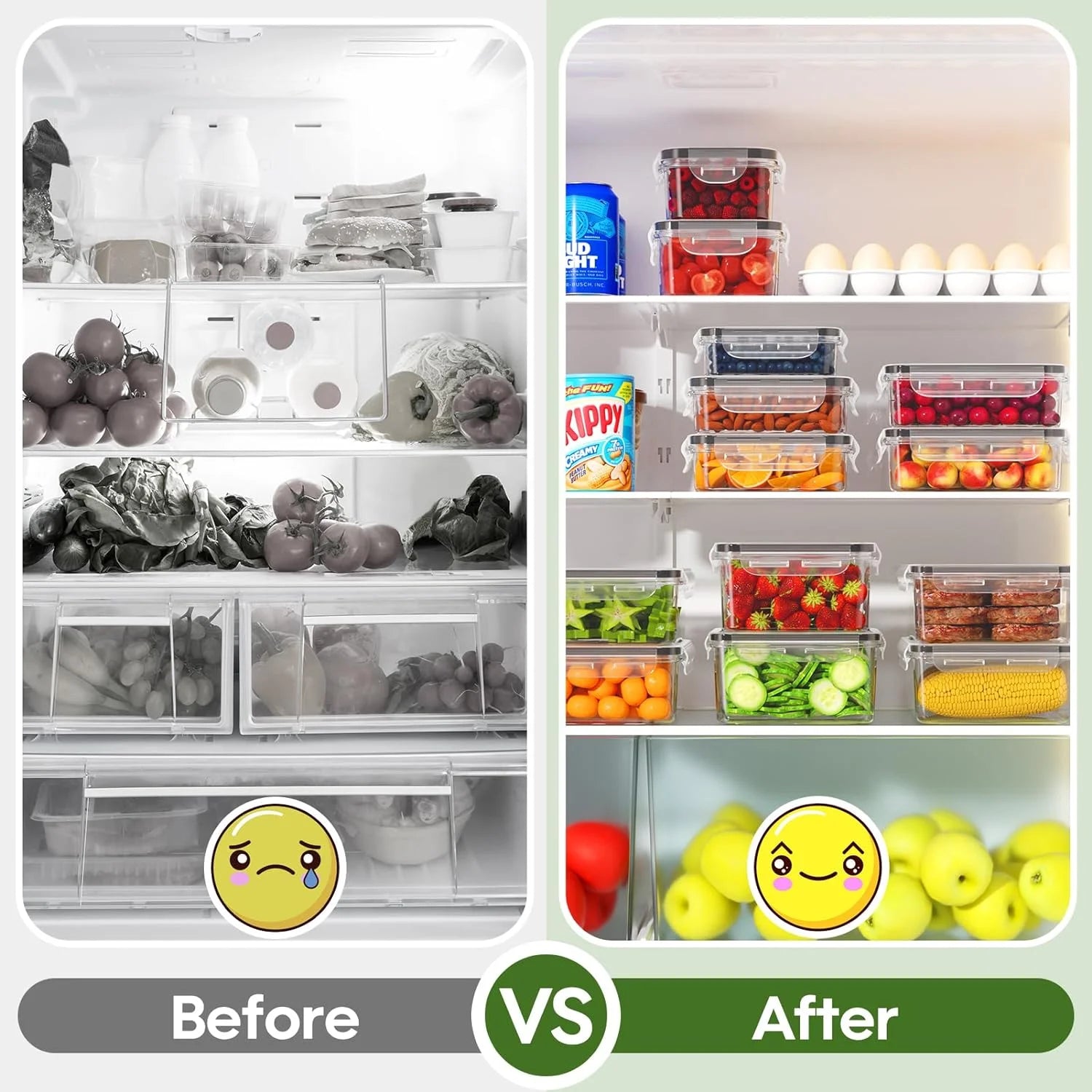 Food Storage Containers with Lids, 52 Piece Leak Proof Clear Plastic Food Container for Food, Bpa-Free, Food Meal Storage Set, Meal Prep Container Stackable Containers, Pp+Silicone