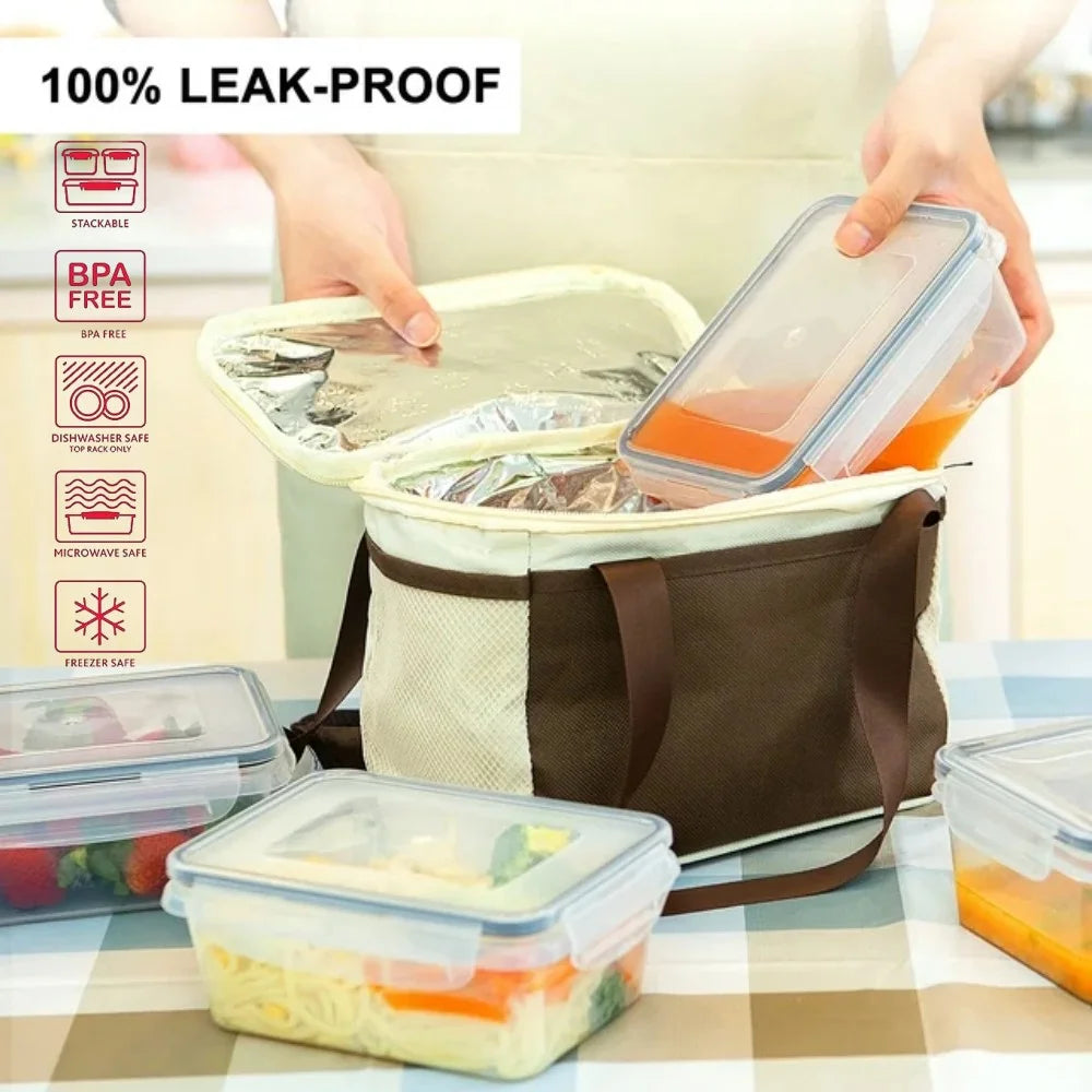 Food Storage Containers with Lids, 52 Piece Leak Proof Clear Plastic Food Container for Food, Bpa-Free, Food Meal Storage Set, Meal Prep Container Stackable Containers, Pp+Silicone