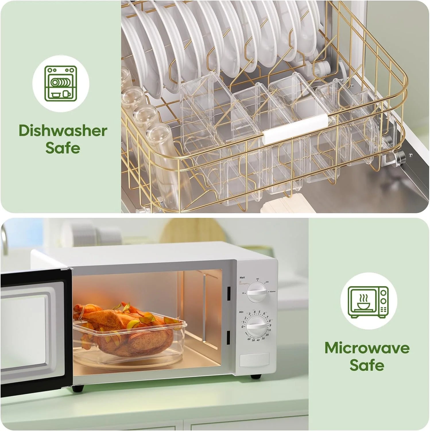 Food Storage Containers with Lids, 52 Piece Leak Proof Clear Plastic Food Container for Food, Bpa-Free, Food Meal Storage Set, Meal Prep Container Stackable Containers, Pp+Silicone